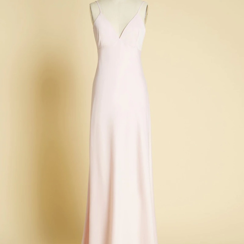 Modcloth Light Pink Satin Bridesmaids Dress